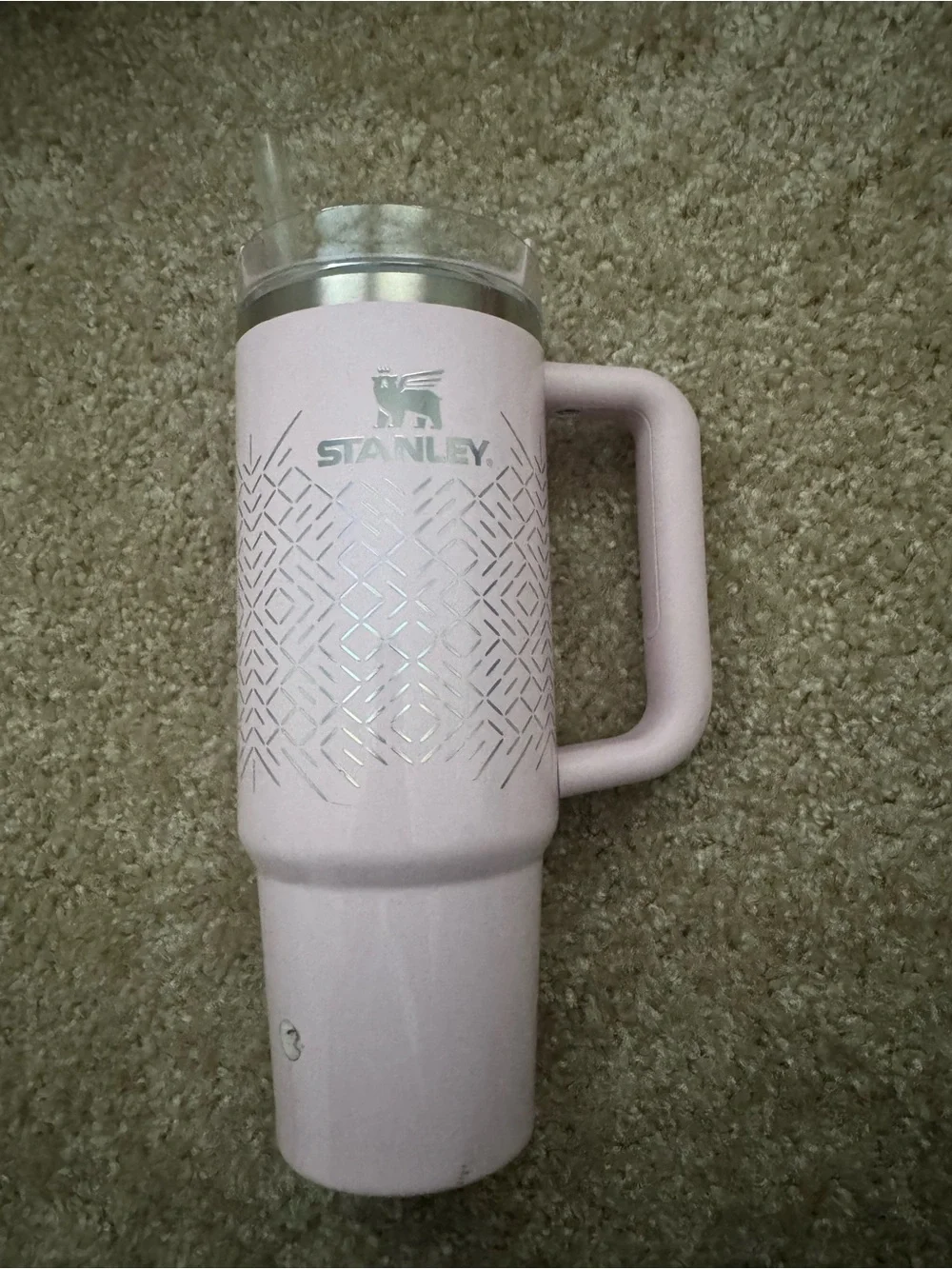 Stanley Light Pink Insulated Travel Tumbler with Handle - Picture 2 of 2